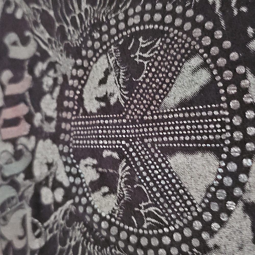 Black Graphic Tee, Peace, Wet Seal Y2K Made In USA, S or Juniors L - Picture 3 of 5